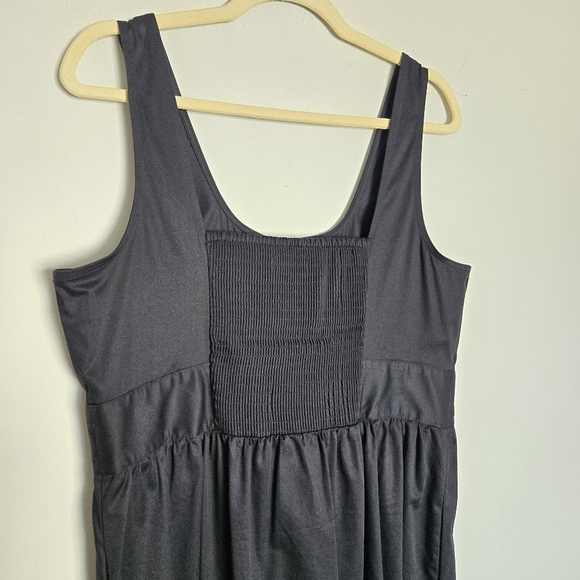 Alfani Button Front Midi Dress Women's L‎ Minimalist Neutral Goth Dark Feminine - Picture 9 of 13